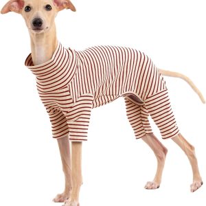 Dog Sweaters for Small Dogs Girls Boys, Striped Pet Sweaters for Fall Winter Dog Clothes, Turtleneck Pullover Knitwear for Small Medium Large Dogs